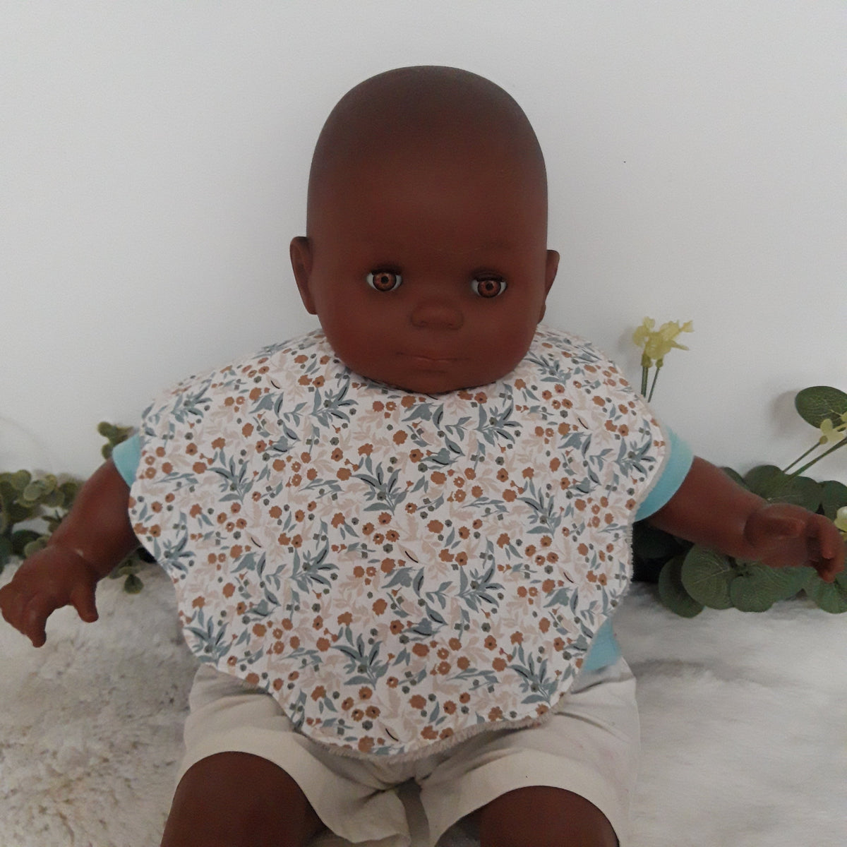 Bavoir élastique, fleur ou bandana