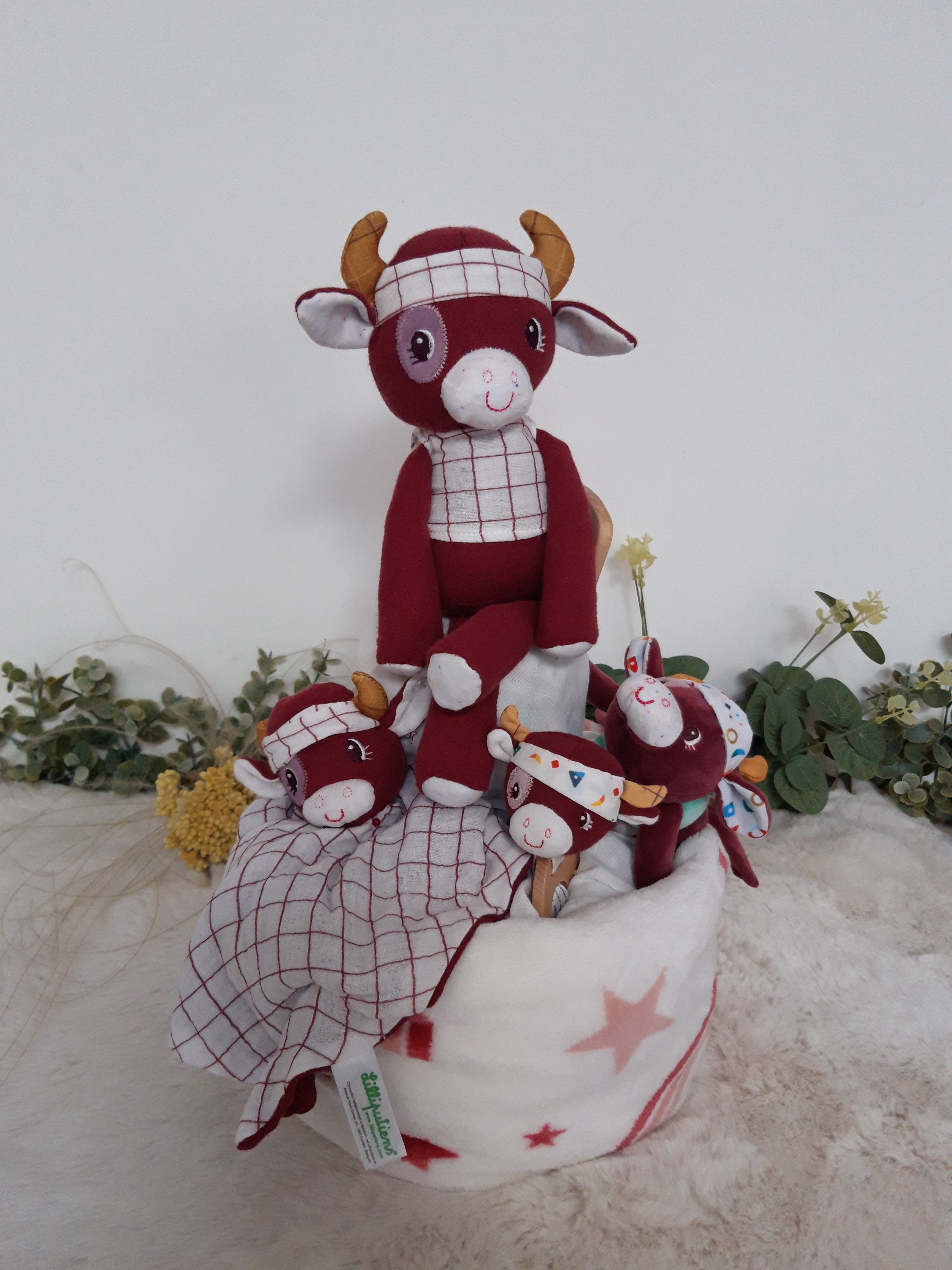 Gâteau de couches - Mon amie la vache Rosalie