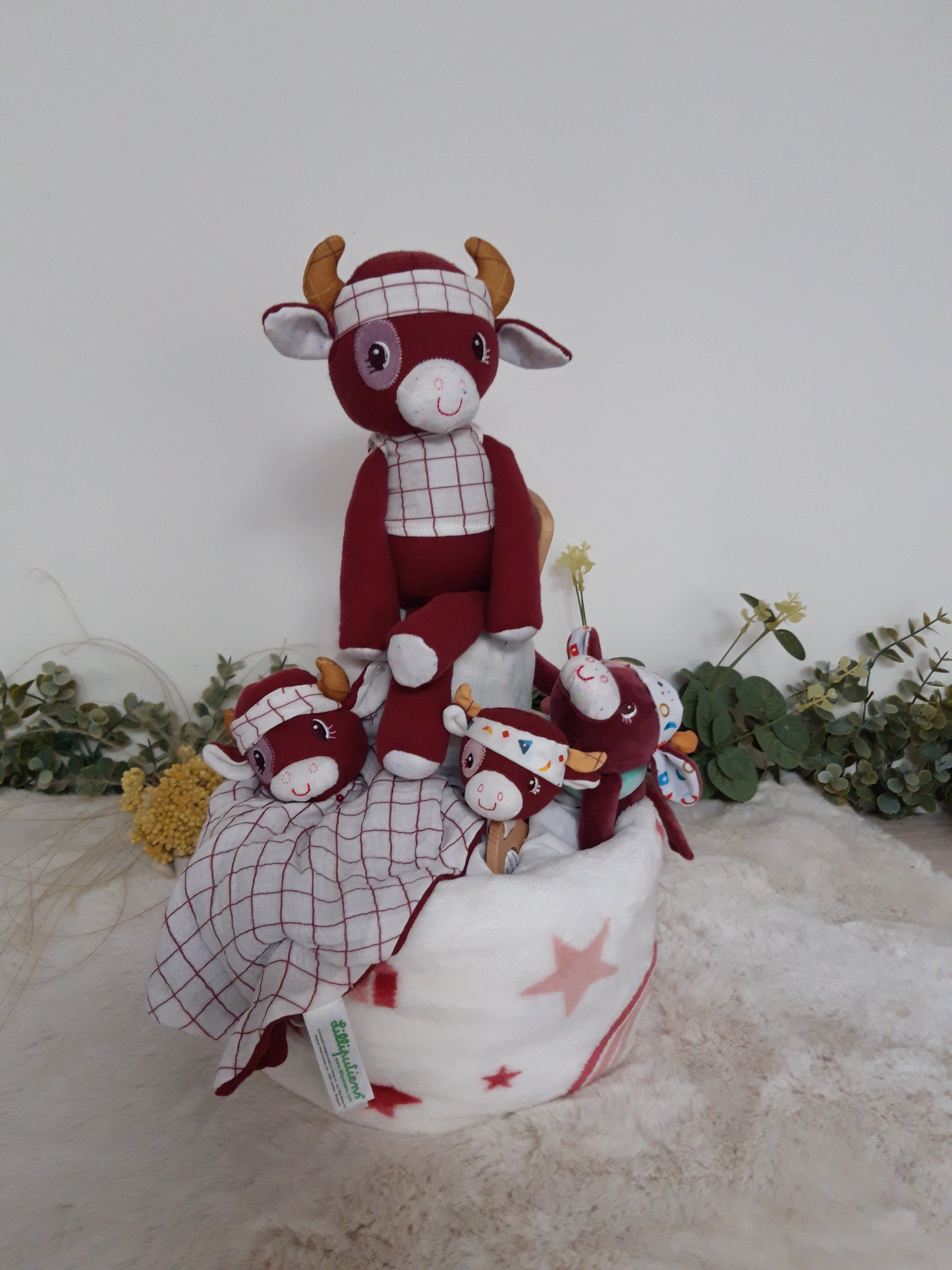 Gâteau de couches - Mon amie la vache Rosalie