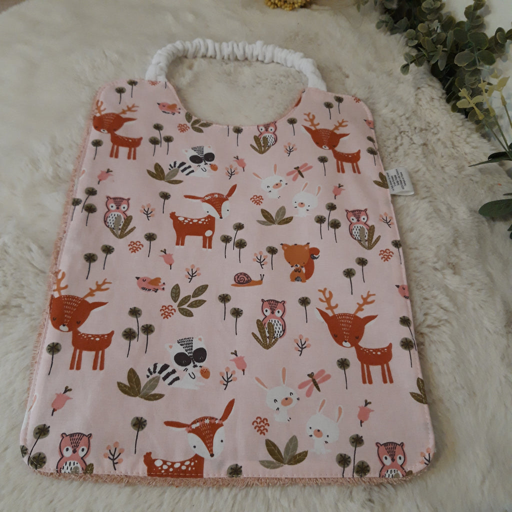 Bavoir élastique faon rose