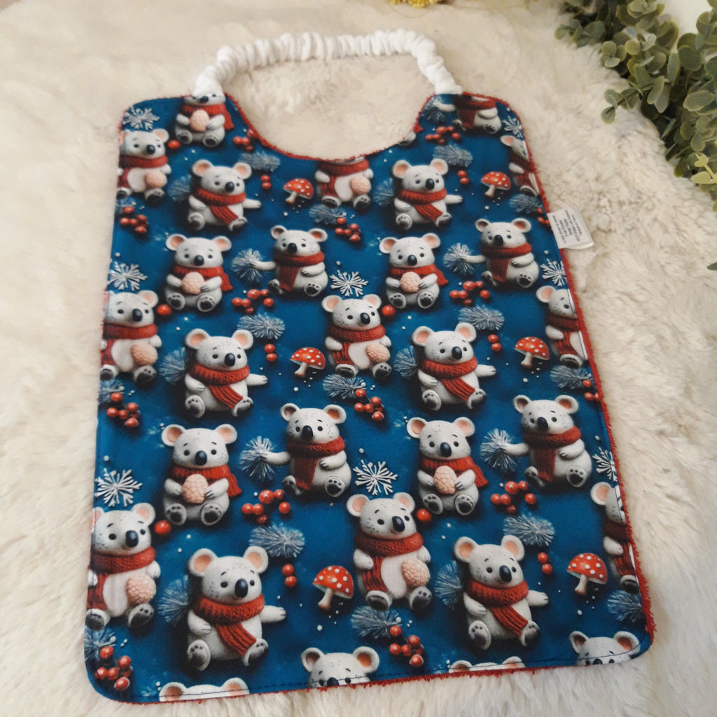 Bavoir élastique koala de Noël