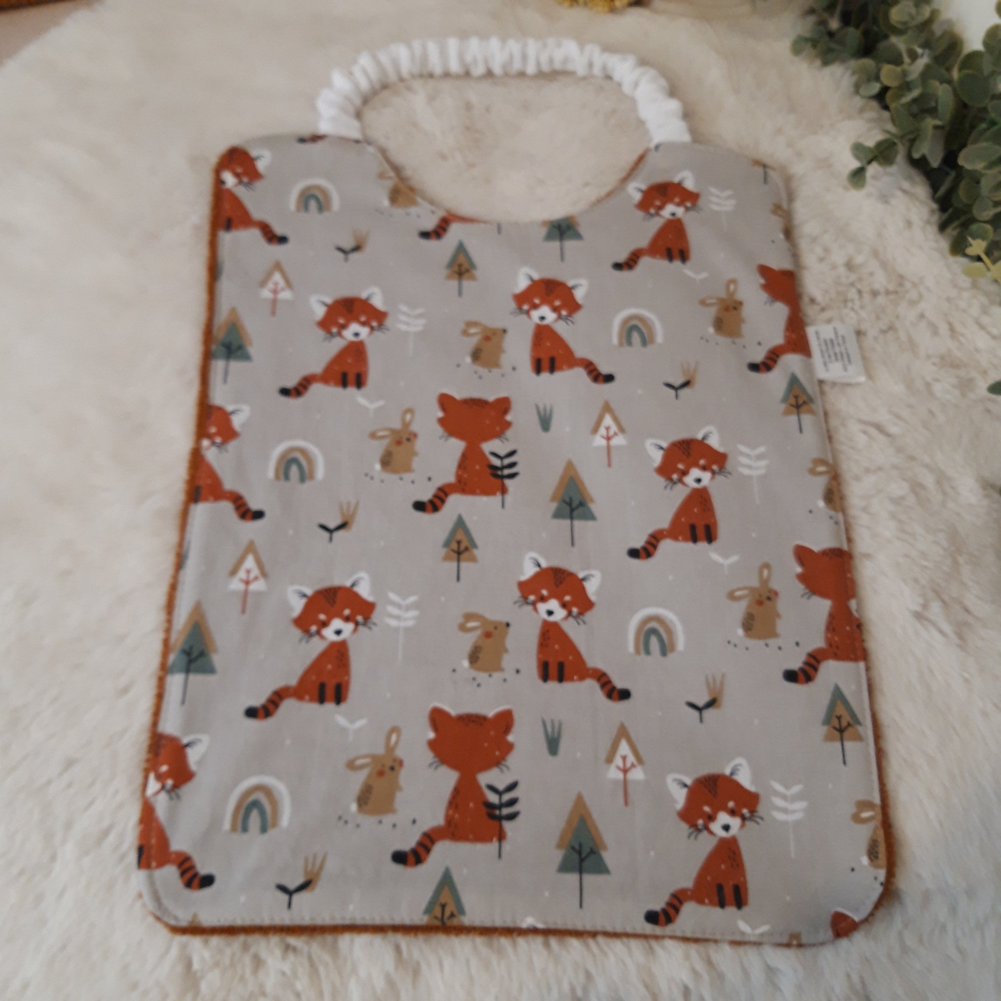 Bavoir élastique renard roux