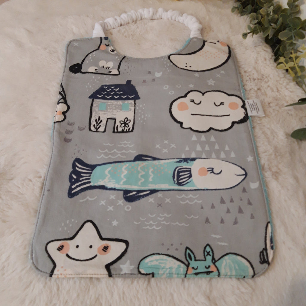 Bavoir élastique animaux abstraits