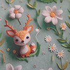 Bavoir fleur bambou - faon