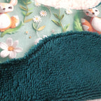 Bavoir fleur velours - faon