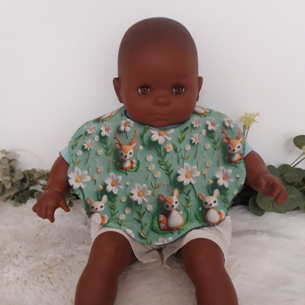 Bavoir fleur bambou - faon