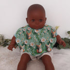 Bavoir fleur velours - faon