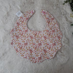 Bavoir fleur bambou - fleurs roses