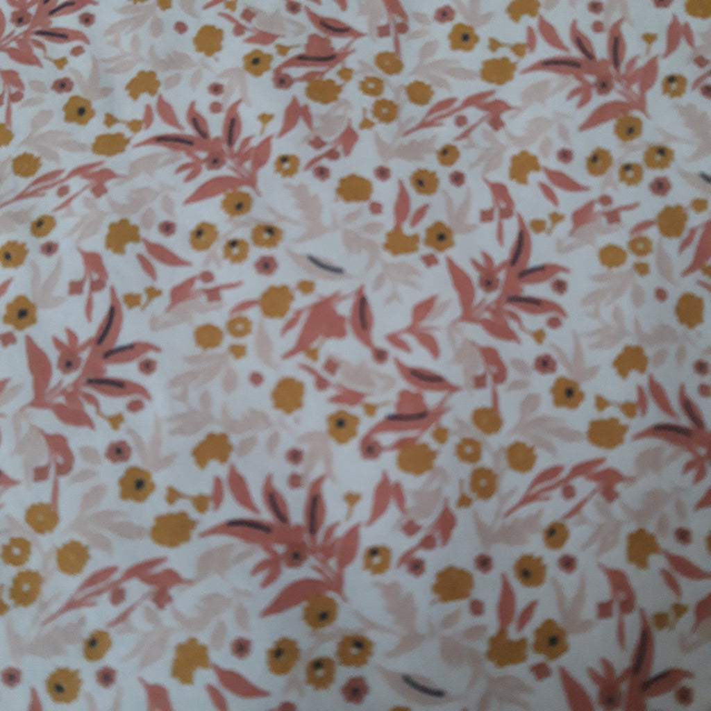 Bavoir fleur bambou - fleurs roses