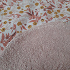 Bavoir fleur bambou - fleurs roses