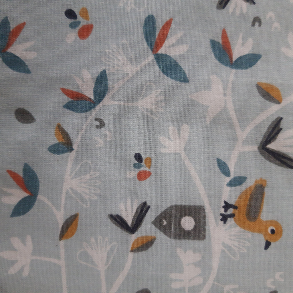 Bavoir bandana - Oiseaux bleus