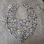 Bavoir bandana - Chats blancs et jaunes