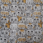 Bavoir bandana - Chats blancs et jaunes