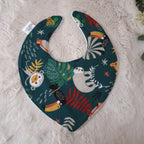 Bavoir bandana - Jungle - coton vert