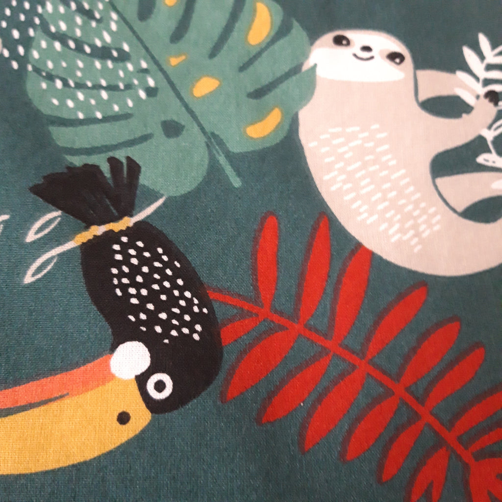 Bavoir bandana - Jungle - coton vert