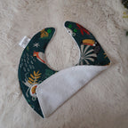 Bavoir bandana - Jungle - coton blanc