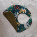 Bavoir bandana - Jungle - coton vert