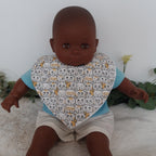 Bavoir bandana - Chats blancs et jaunes