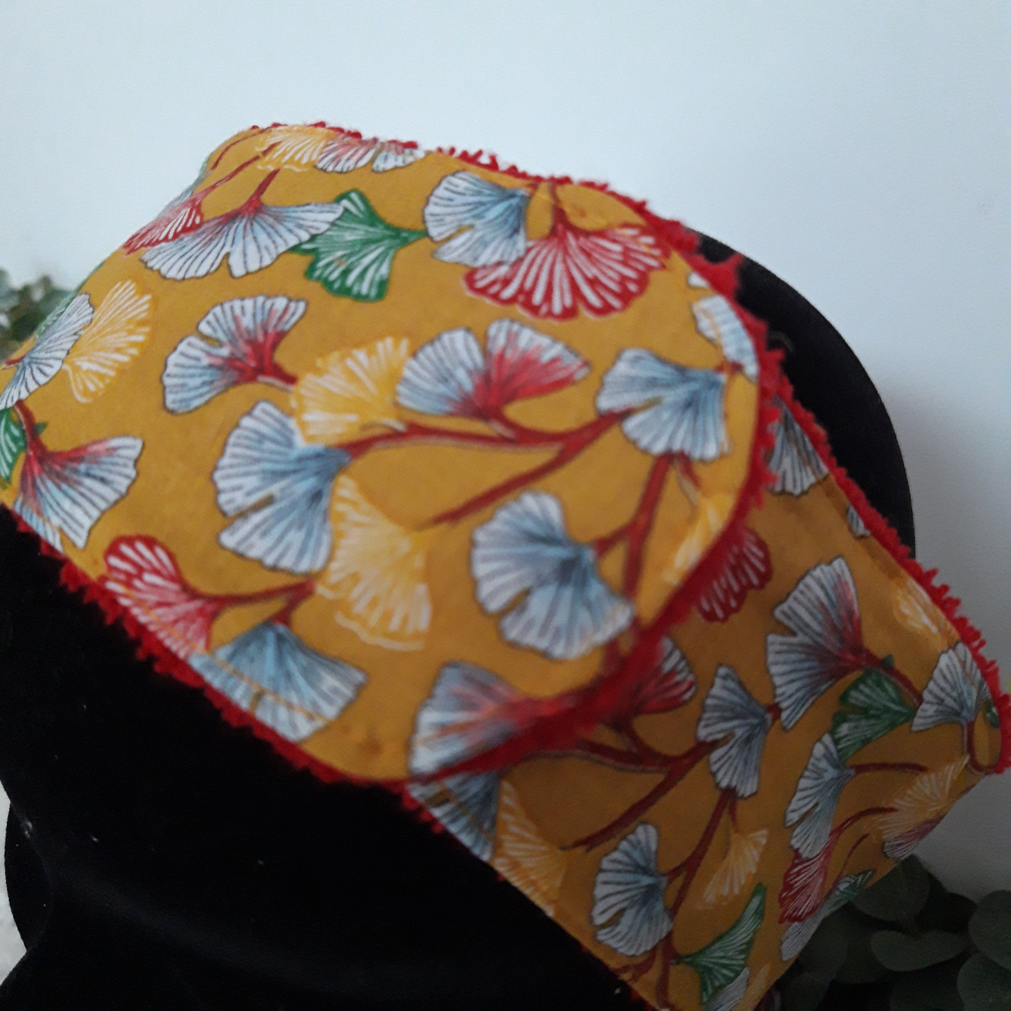 Bandeau de maquillage Ginkgo jaune et rouge