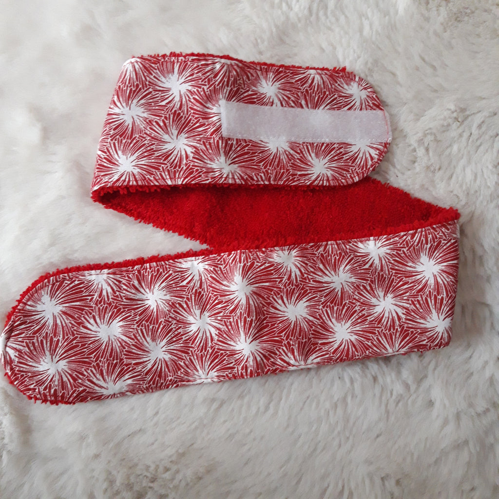 Bandeau de maquillage rouge et blanc