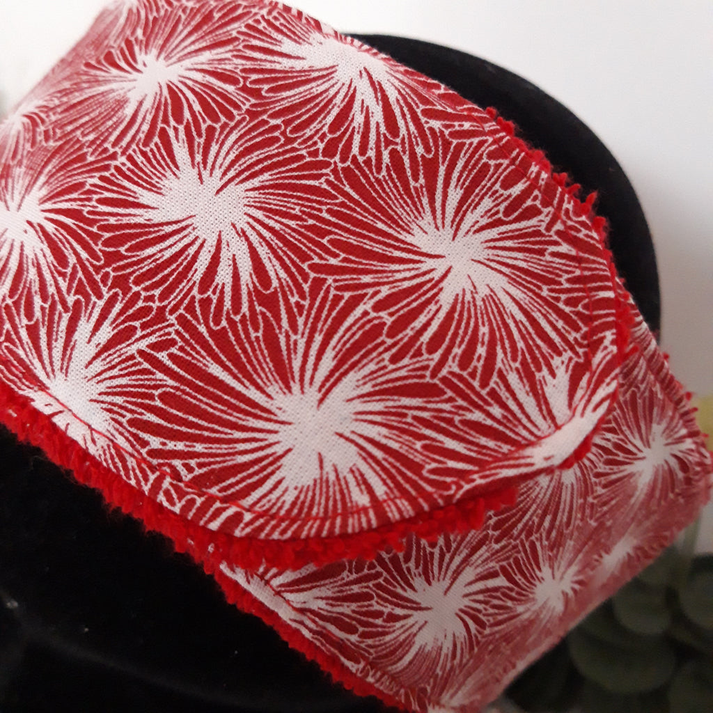 Bandeau de maquillage rouge et blanc