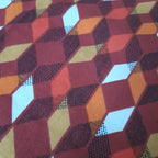 Sac à tarte coton réversible- géométrique vintage