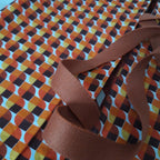 Sac à tarte coton réversible- géométrique vintage