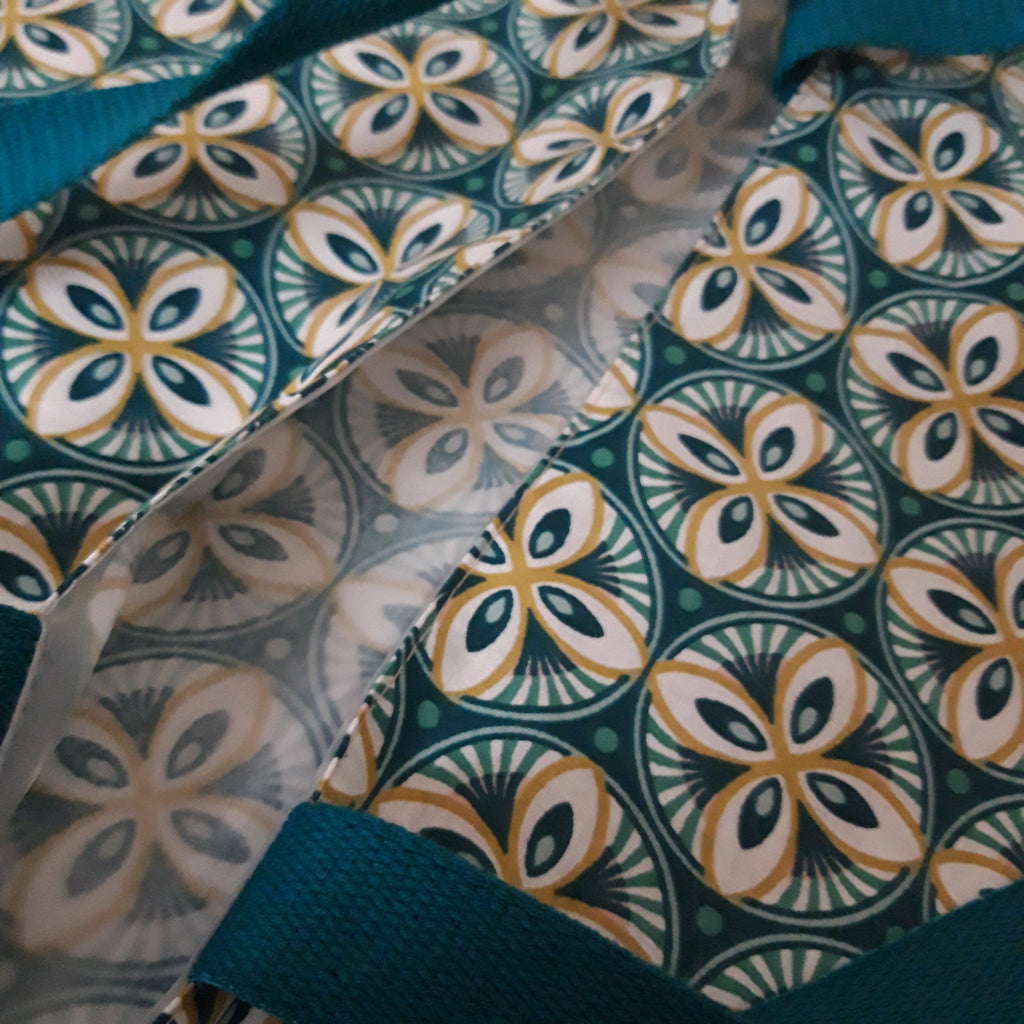 Sac à tarte en tissu enduit - bleue