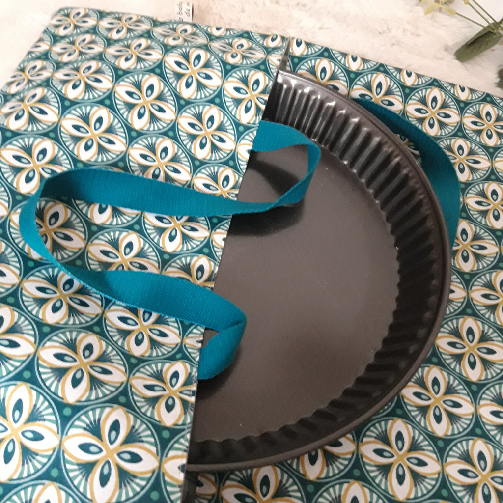 Sac à tarte en tissu enduit - bleue