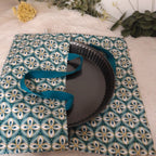 Sac à tarte en tissu enduit - bleue