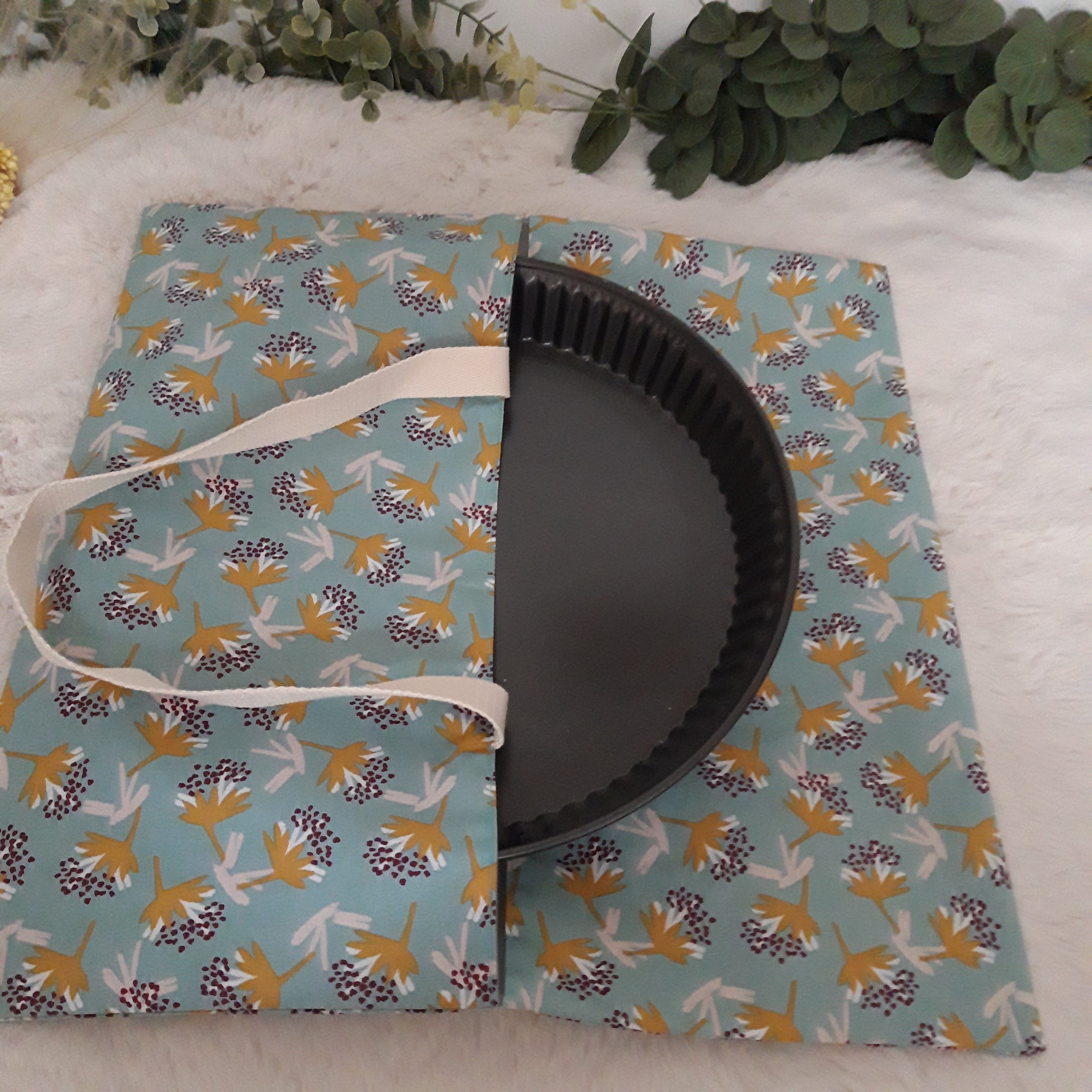 Sac à tarte en tissu enduit - Floral