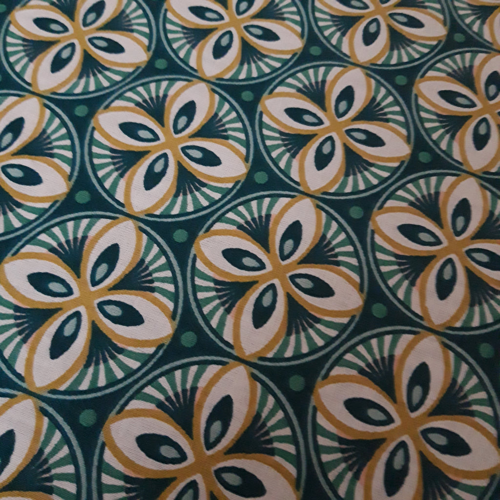 Couvercle à saladier géométrique rond bleu