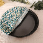 Couvercle à saladier géométrique rond bleu