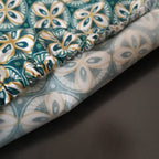 Couvercle à saladier géométrique rond bleu