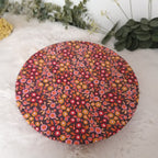 Couvercle à saladier Fleurs roses et noires