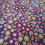 Couvercle à saladier Fleurs roses et noires