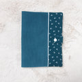 Protège carnet de santé bleu géométrique