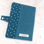 Protège carnet de santé bleu géométrique