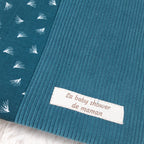 Protège carnet de santé bleu géométrique