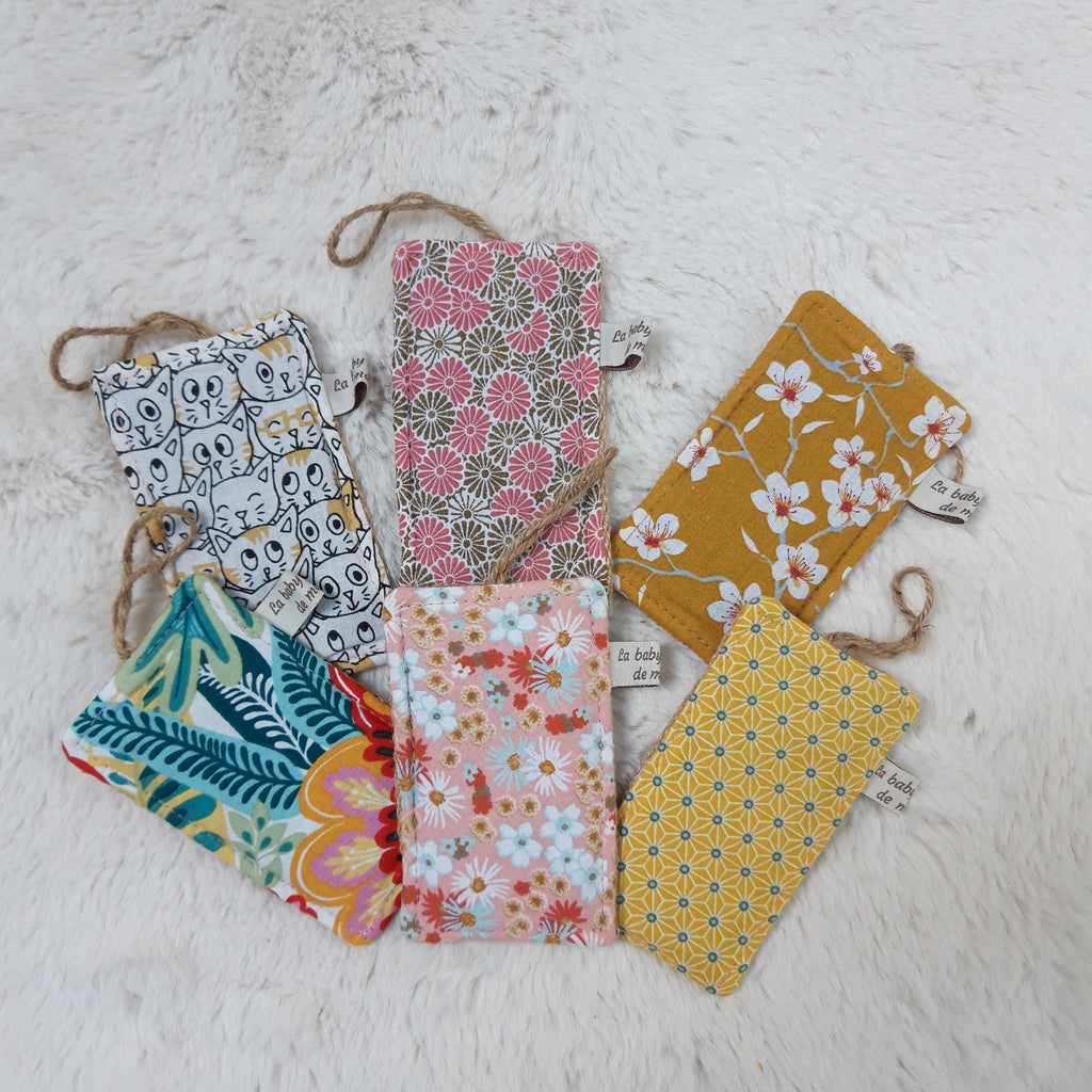 Eponge en toile de jute fleur exotique