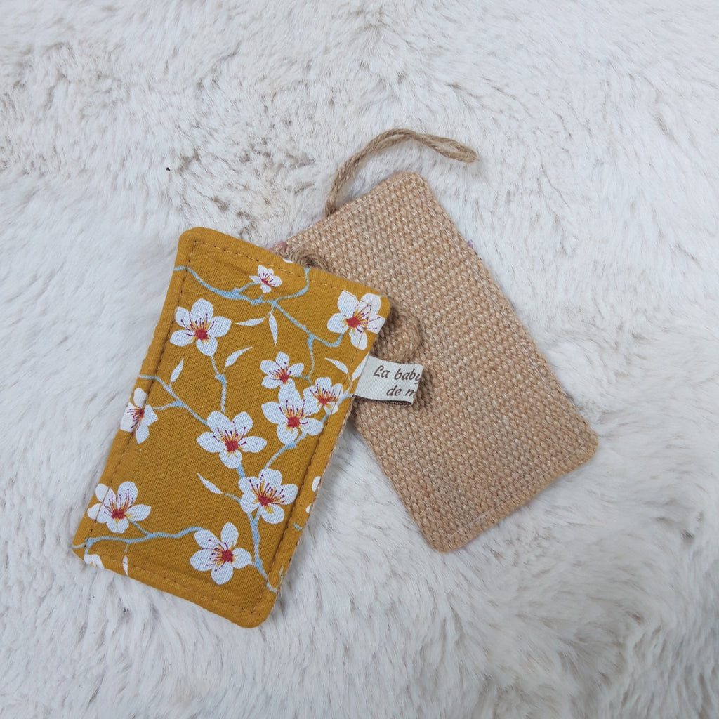 Eponge en toile de jute fleur de cerisier