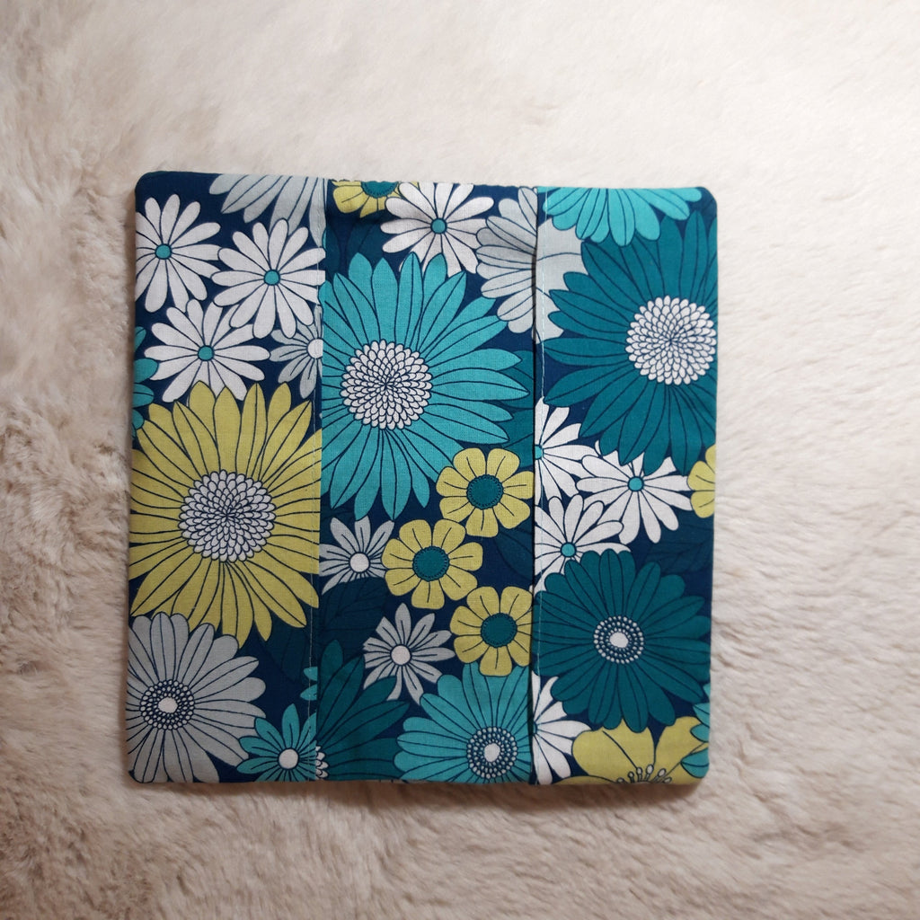 Protège livret de famille bleu et fleuri