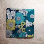 Protège livret de famille bleu et fleuri