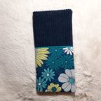 Protège livret de famille bleu et fleuri