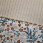 Protège livret de famille beige et fleuri