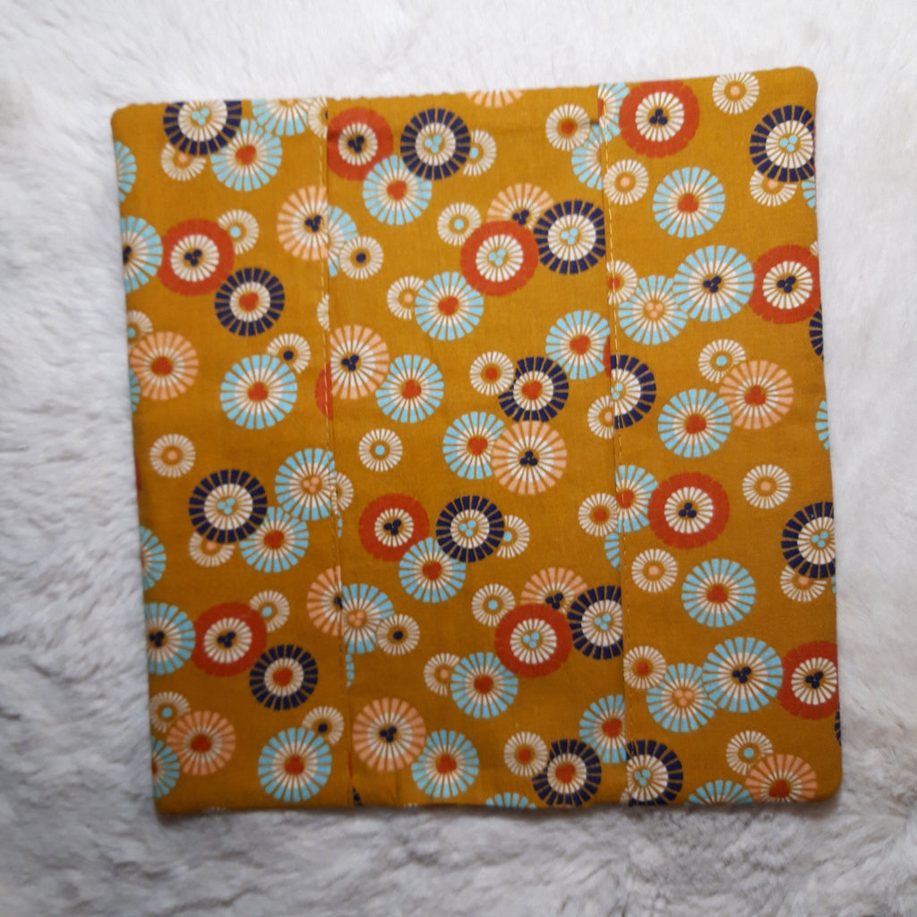 Protège livret de famille fleuri terracotta