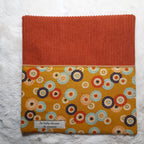 Protège livret de famille fleuri terracotta