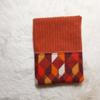 Protège passeport terracotta géométrique