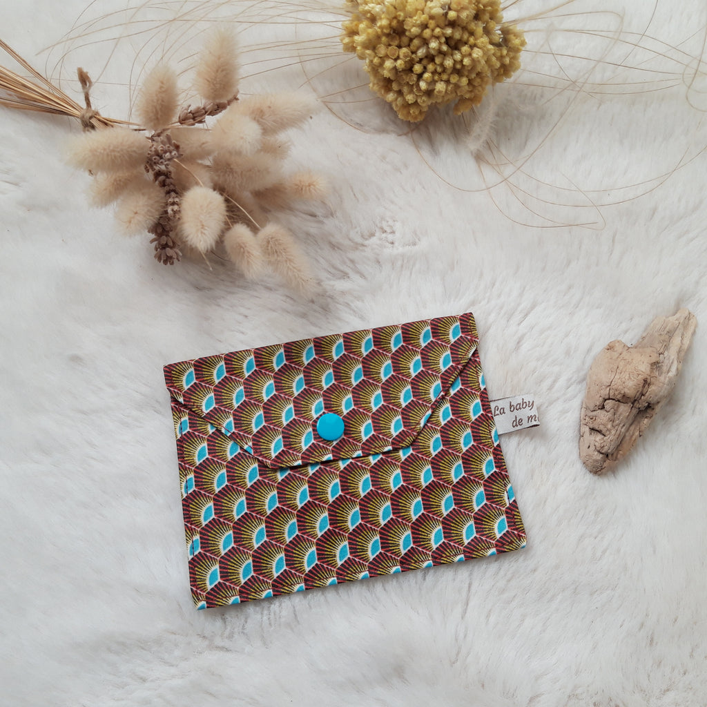 Petite pochette enduite - Géométrique