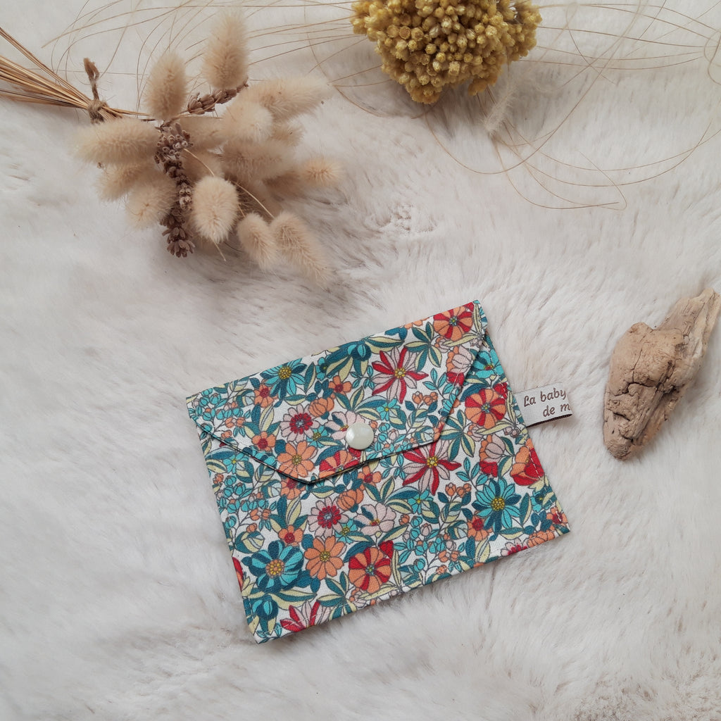 Petite pochette enduite - Fleurie